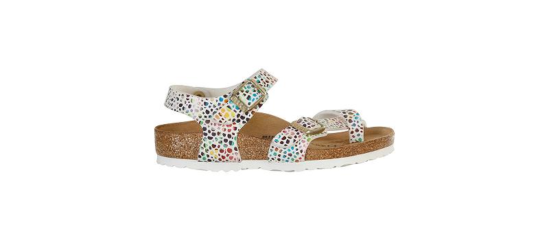 Taormina Birkenstock Microfibre Narrow Detske Biele | SK 464JPQ